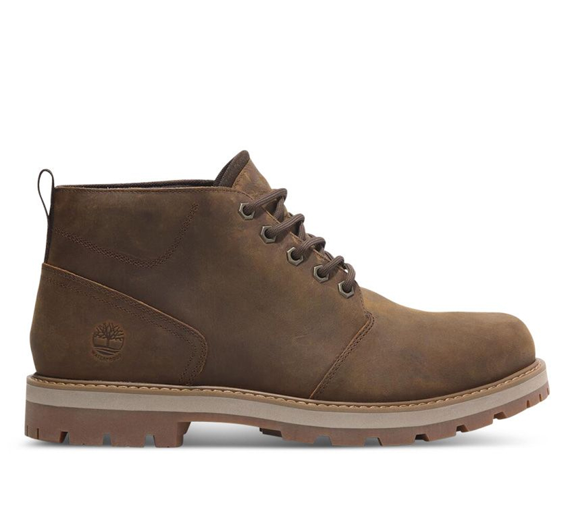 Waterproof Lace-Up Mid-Calf Chukka Boot