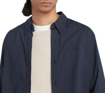Long Sleeve Solid Poplin Shirt