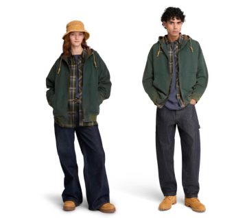 Tokyo Design Cotton Canvas Zip-up Hoodie