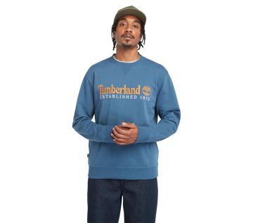 Men's Established 1973 Embroidered Logo Crew Neck Sweatshirt