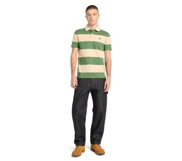 Men's Rugby Striped Short-Sleeve Polo
