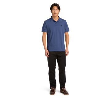 Men's Branded Collar Short-Sleeve Polo