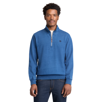 Men's Indigo Quarter-Zip Sweatshirt