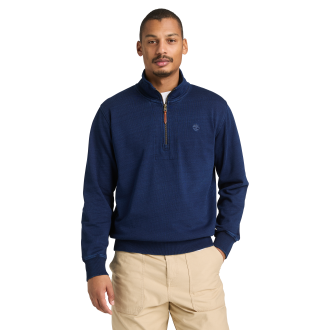 Men's Indigo Quarter-Zip Sweatshirt