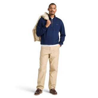 Men's Indigo Quarter-Zip Sweatshirt