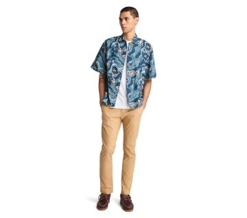 Men's Seersucker Graphic Resort Shirt
