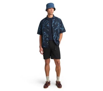 Men's Seersucker Graphic Resort Shirt