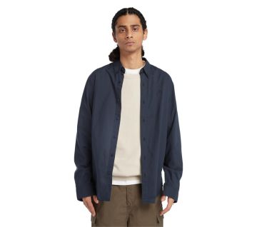 Long Sleeve Solid Poplin Shirt