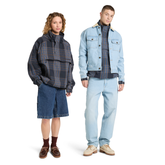 Durable Water Repellent Plaid Anorak